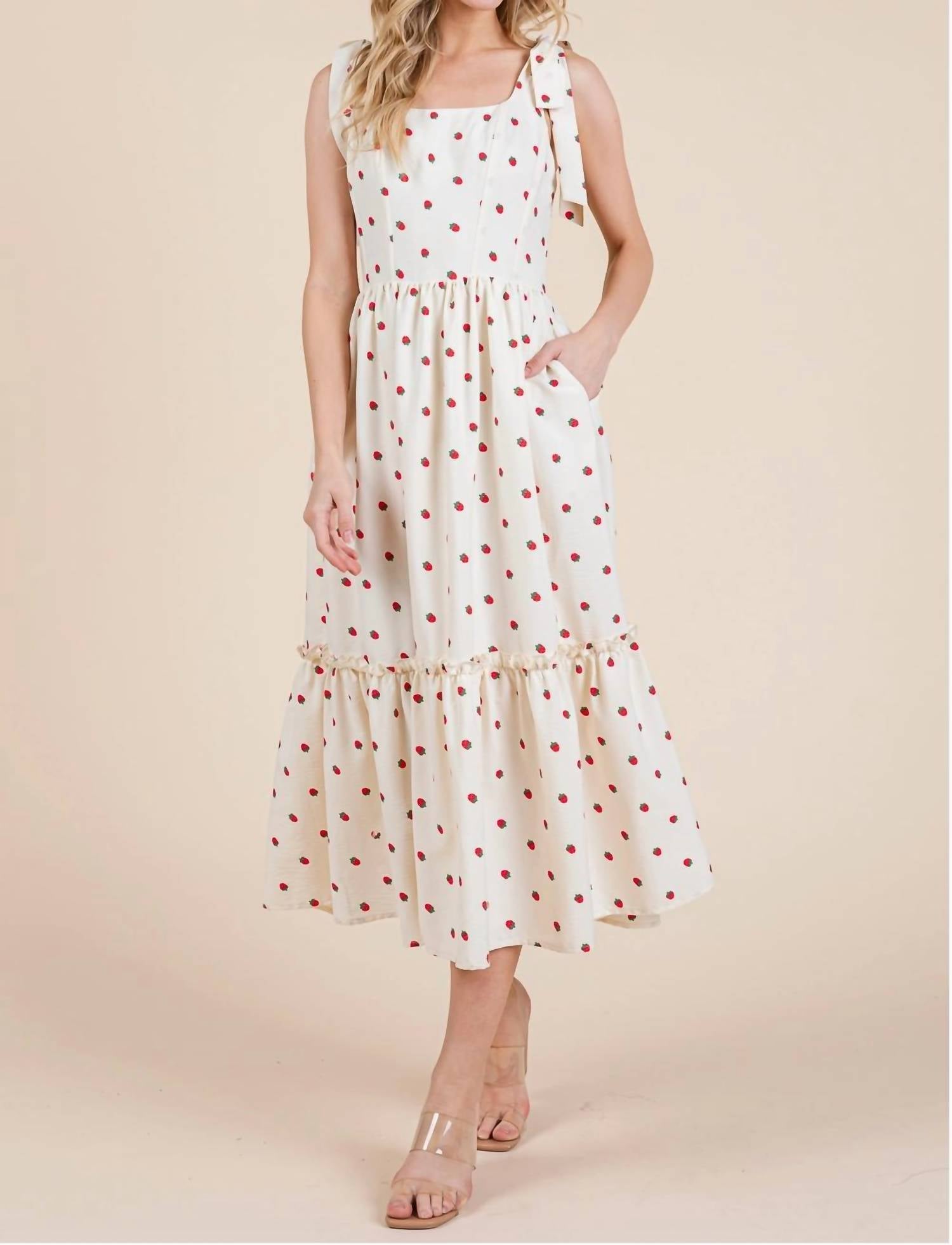 Geegee - Strawberry Fields Midi Sundress