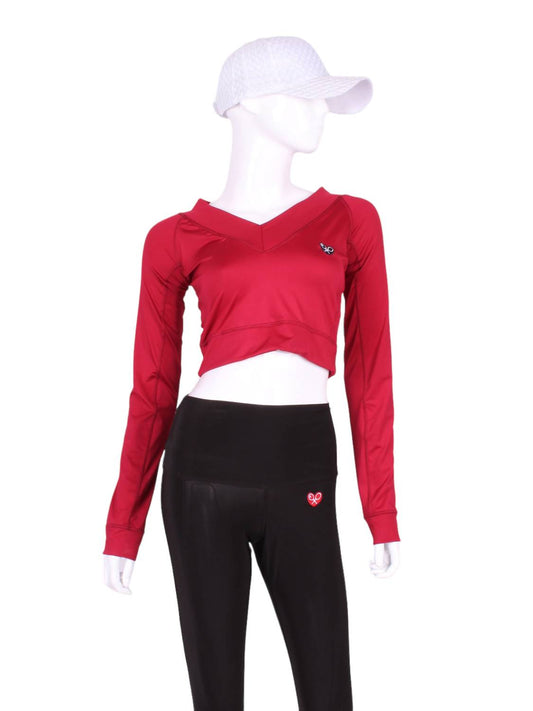 Love Love Tennis - Women's Vee Crop Top