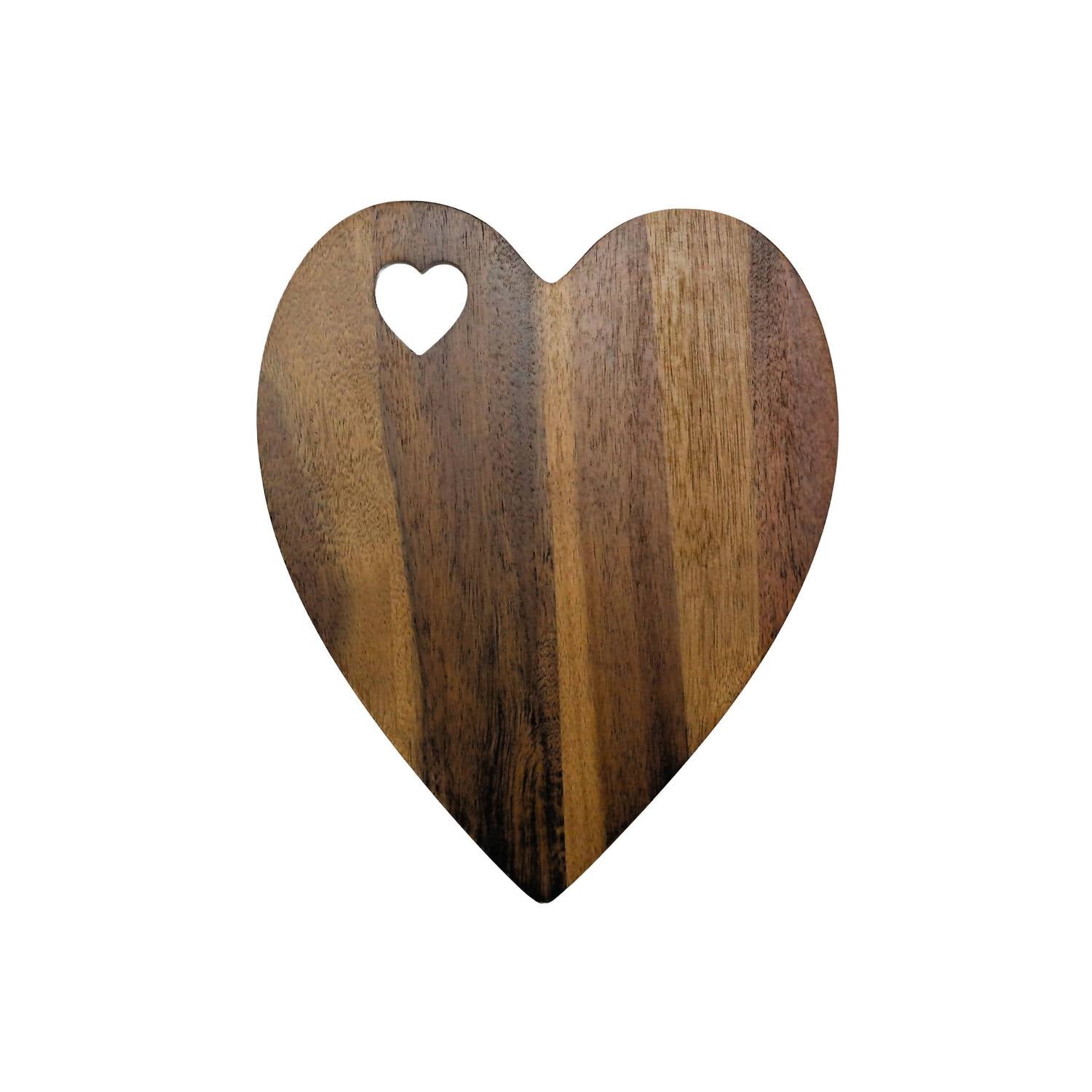Creative Gifts International - Heart Shaped Acacia Wood Board