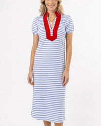 Sail To Sable - Short Sleeve Classic Midi Tunic Dress