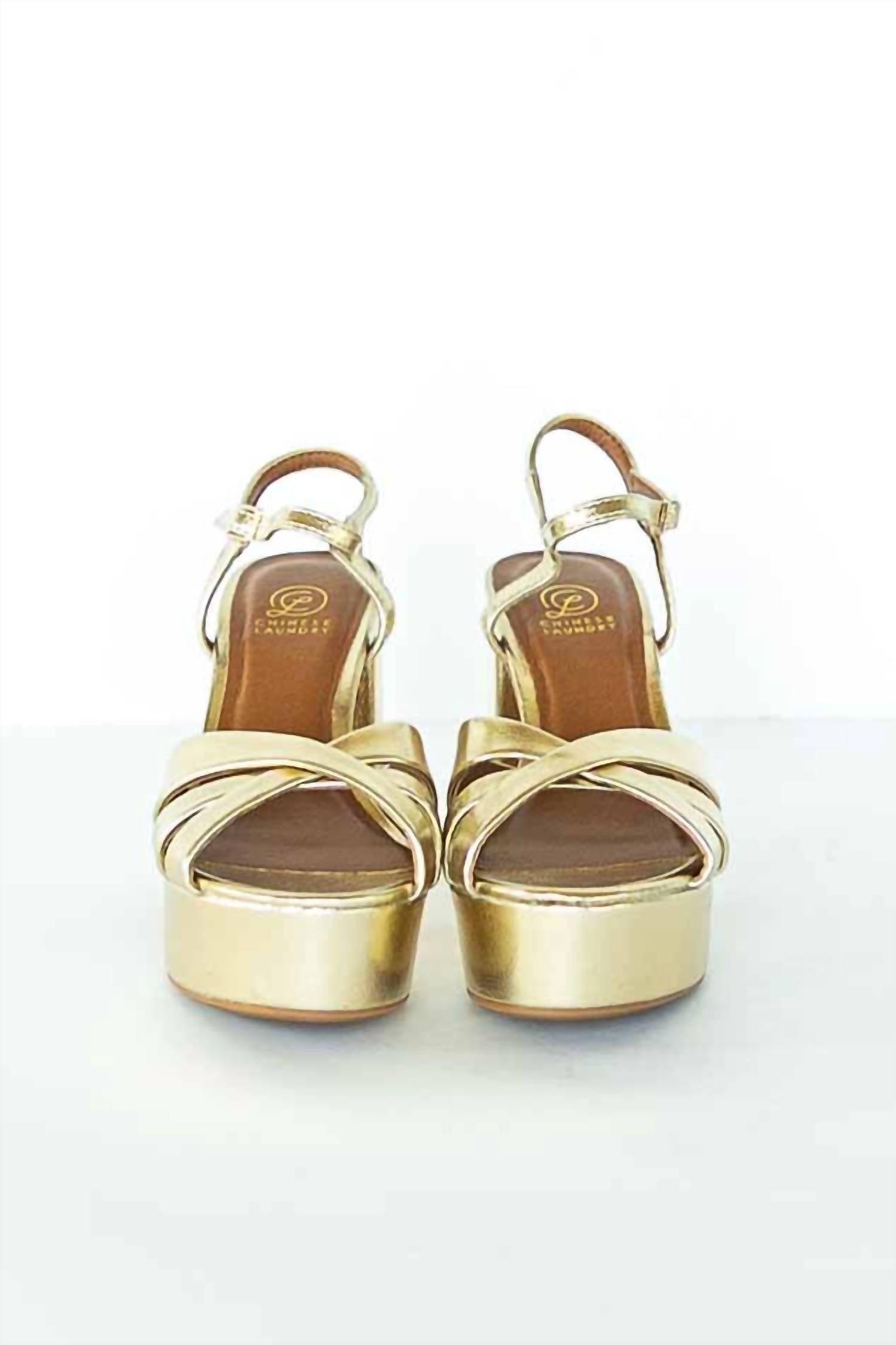 Chinese Laundry - Women's Tessa Metallic Platform Heels