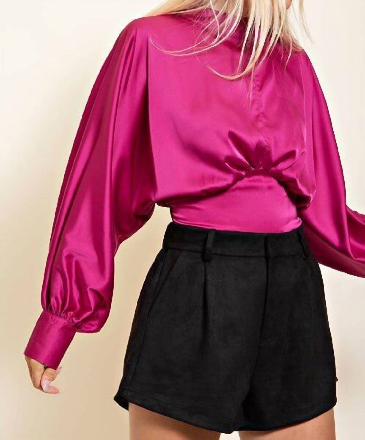 Glam - Sadie High Waisted Suede Shorts