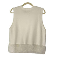 Made In Italy - Fringed Sleeveless Sweater Top