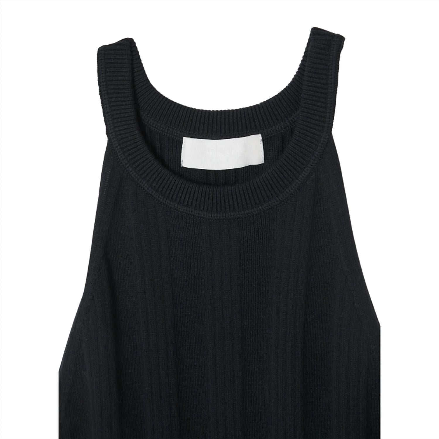 Moussy Women's Braid Delta Tank Top in black - women's tank top - detail view