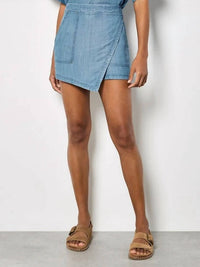 Apricot - Slub Wrap Skort