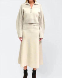 SIMKHAI Kellie Pullover Sweater in cream - women's sweater