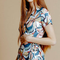 Floral Wrap Mini Dress