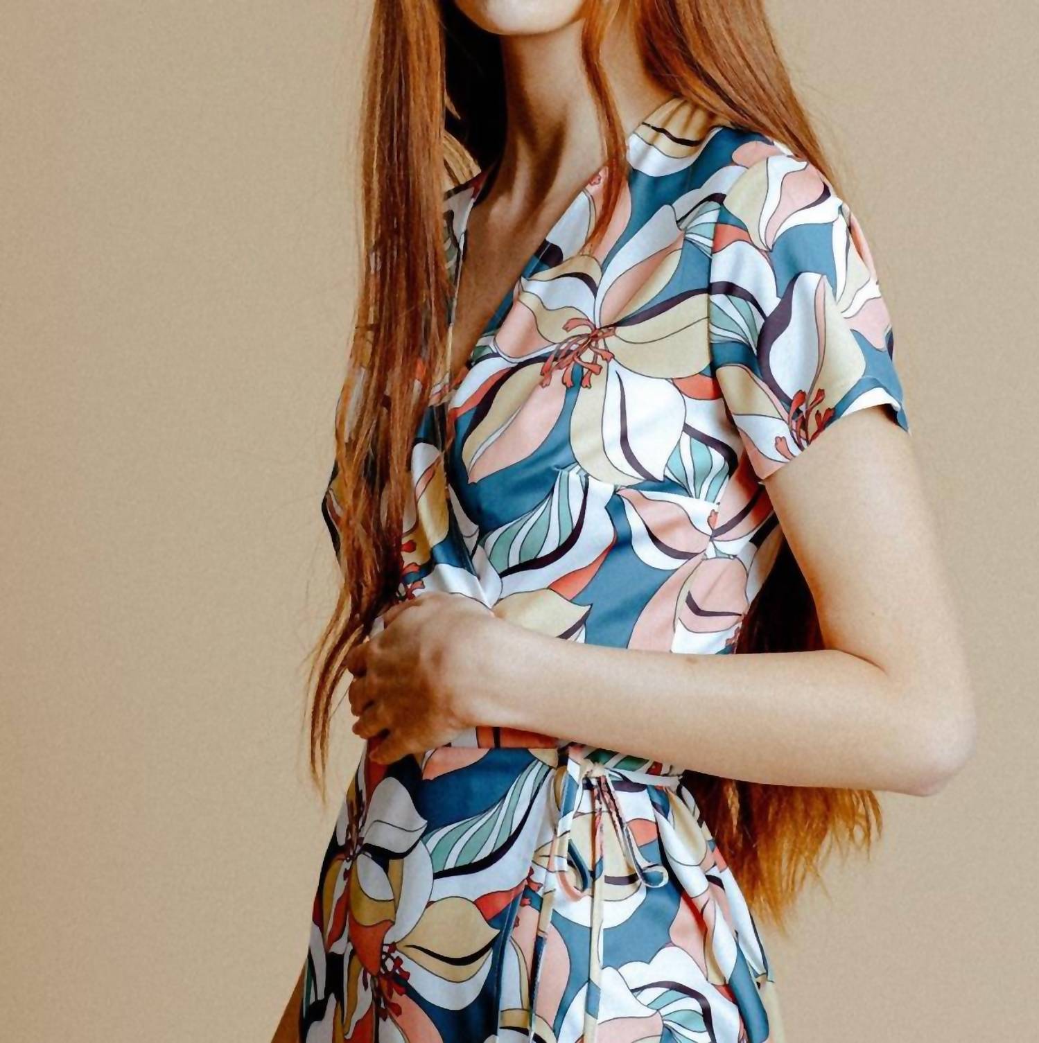 Floral Wrap Mini Dress