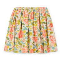 Bonton - Girls Fleur Anglaise Framboise Imprime Floral Skirt