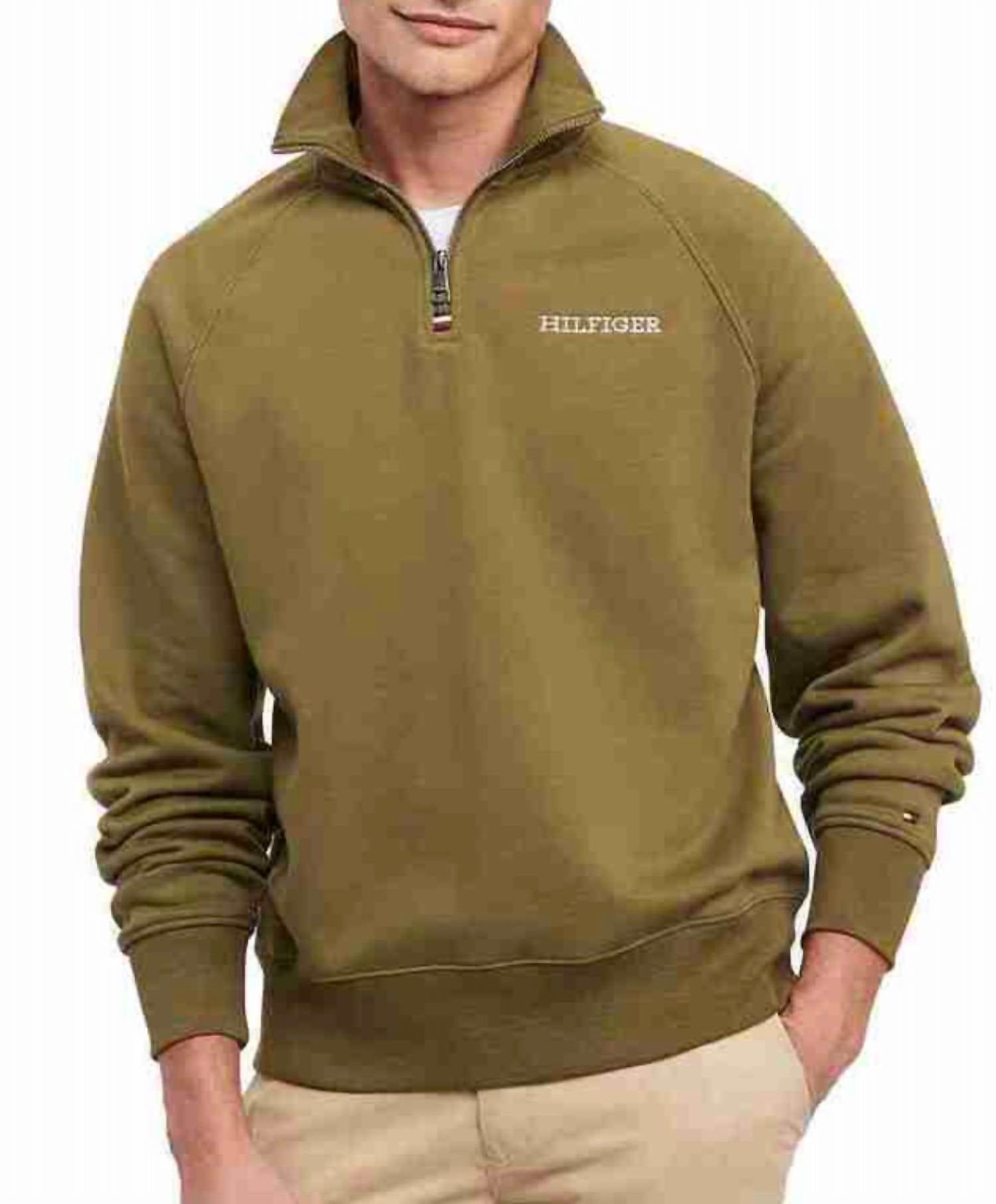 Tommy Hilfiger - Men's 1/4 Zip Archive Fit Long Sleeve Sweatshirt