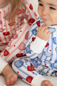 Caden Lane Kid's Sweet Like Candy Convertible Zip Romper in pink - kids' item - alternate view