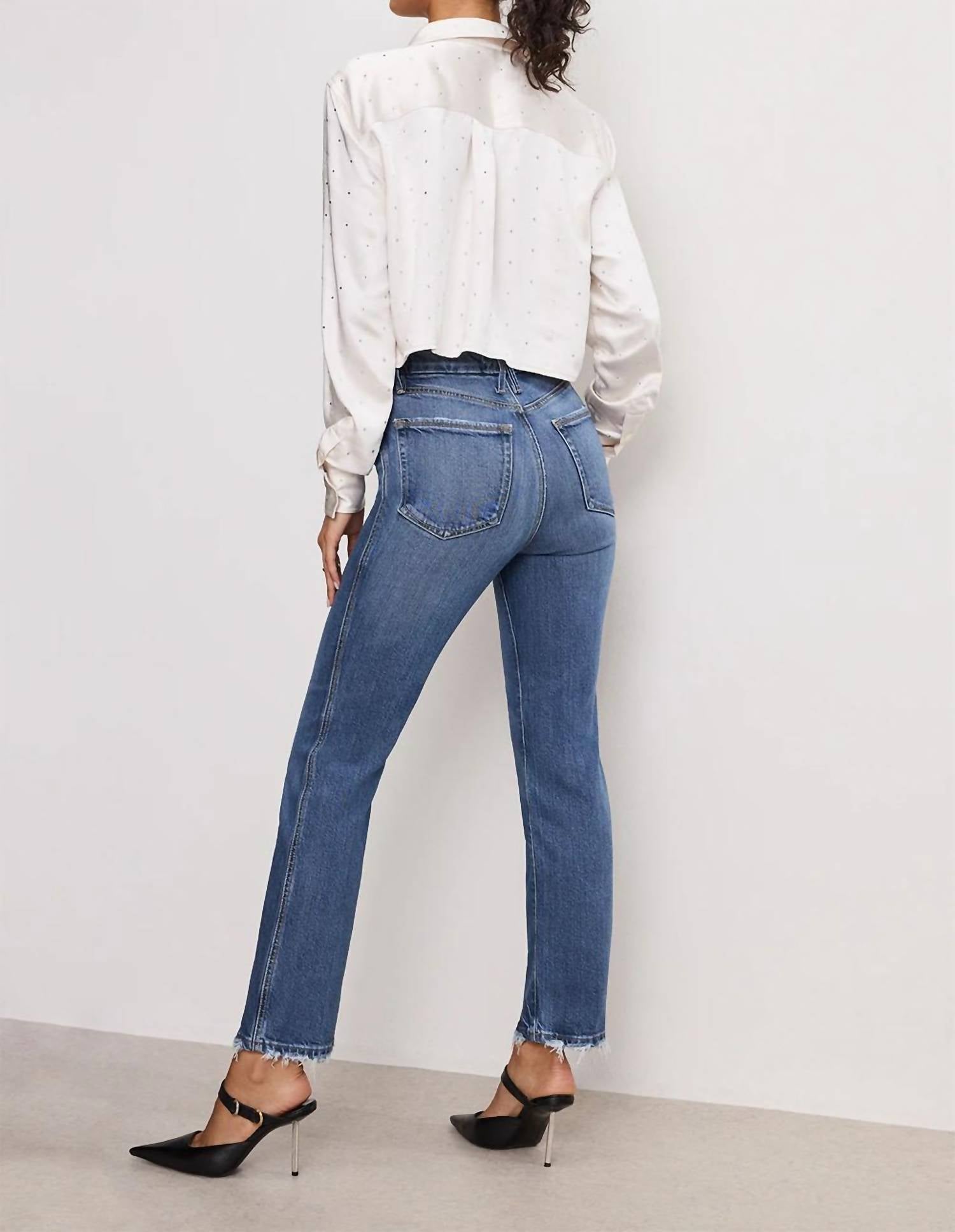 Good American - Curve High Rise Straight Jeans