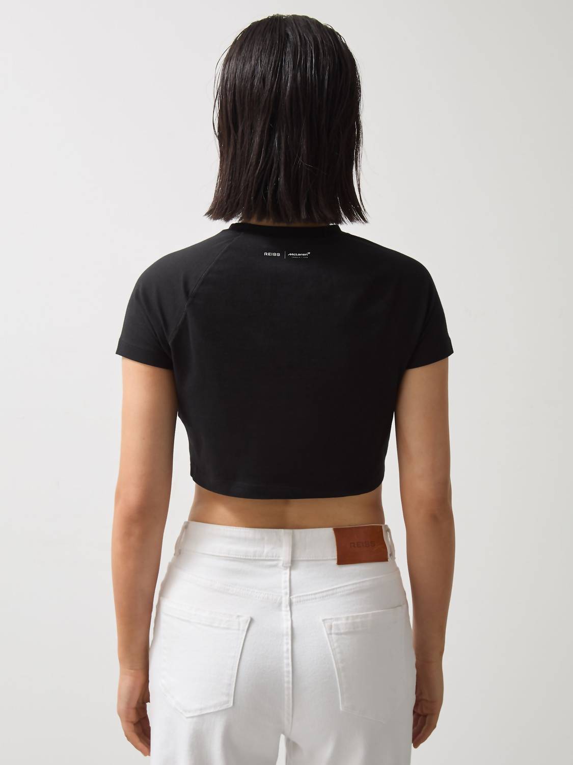 Reiss - Grace Mclaren F1 Team Cropped Logo T-shirt