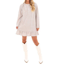 Caramela - Making Headlines Metallic Ruffled Mini Dress