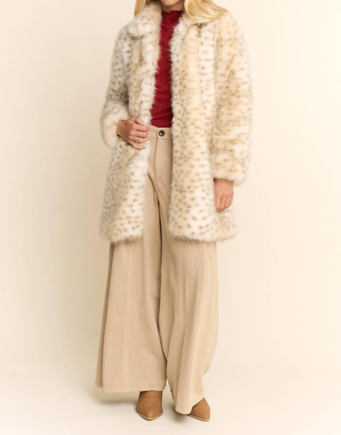 Davi & Dani - TRICOLOR FAUX FUR COAT
