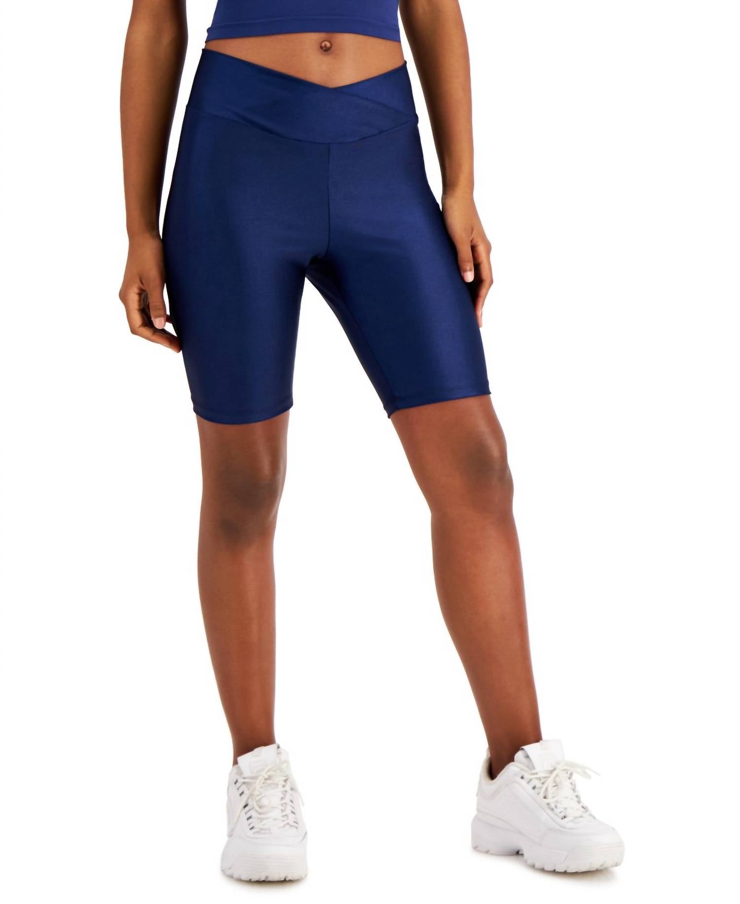 Jenni By Jennifer Moore - On Repeat Crossover Waist Bike Shorts