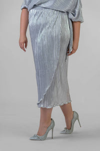 Never Fully Dressed - Plisse Jaspre Wrap Skirt - Plus