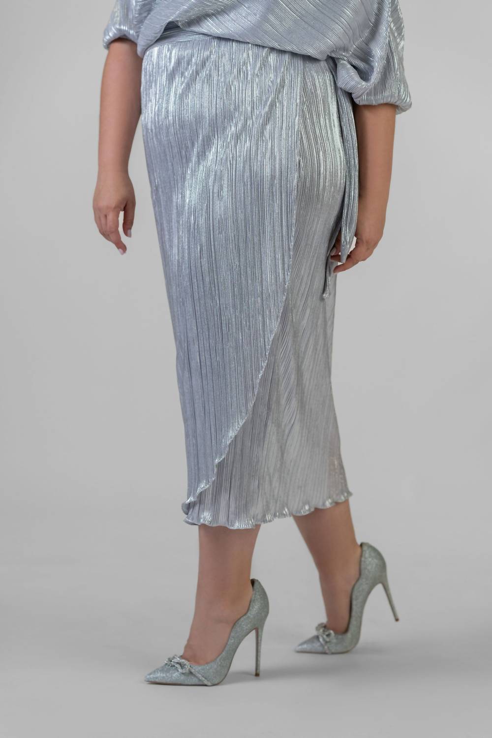 Never Fully Dressed - Plisse Jaspre Wrap Skirt - Plus