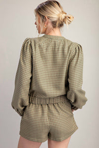 Glam - Jacquard Jacket & Shorts Set