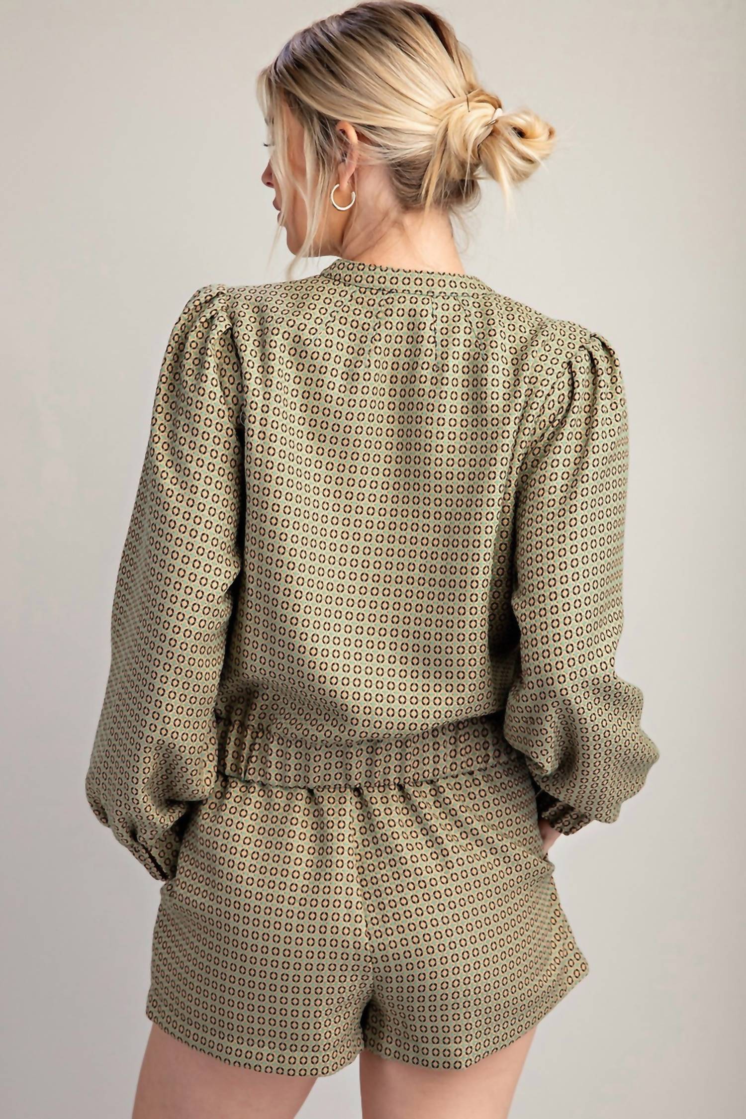 Glam - Jacquard Jacket & Shorts Set