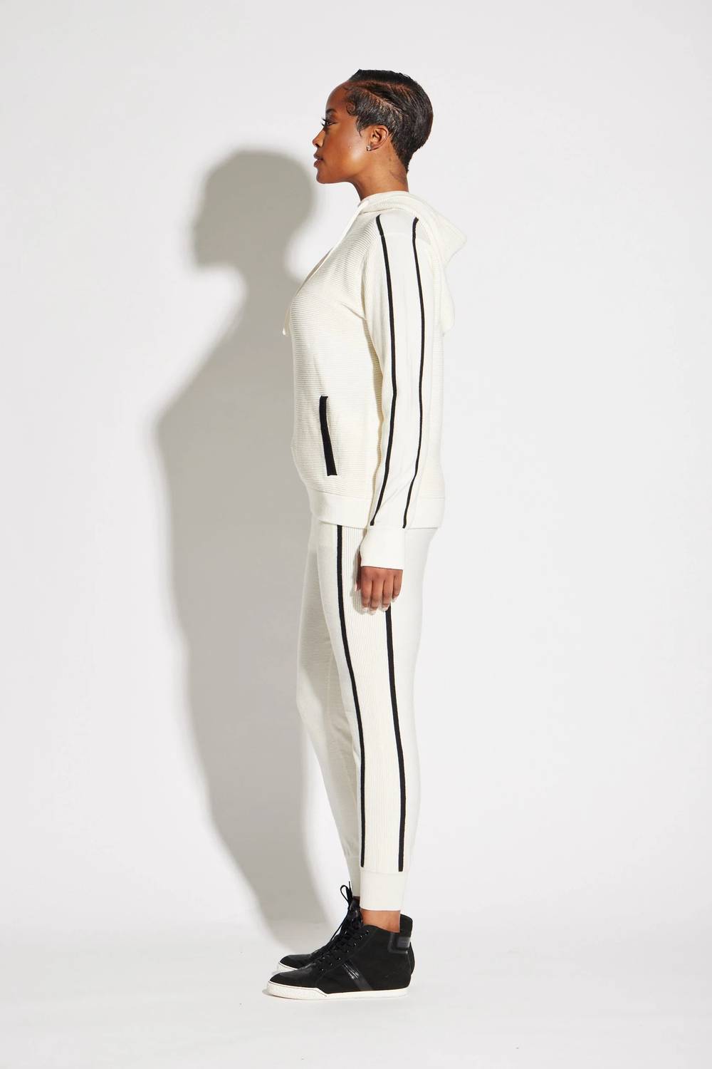 Circular Path - Double Stripe Pullover Hoodie