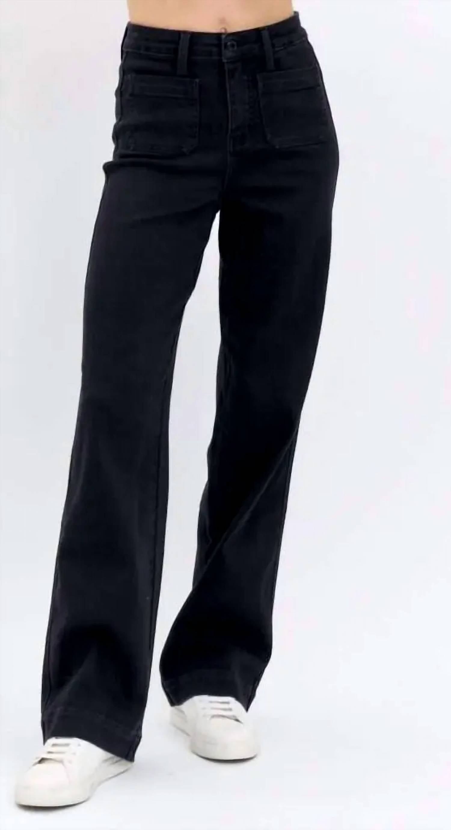 Judy Blue - High Waist Patch Pocket Straight Fit Jeans