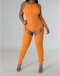 Good Time Usa - Motion - Back & Front Thigh Cut Out Jumpsuit