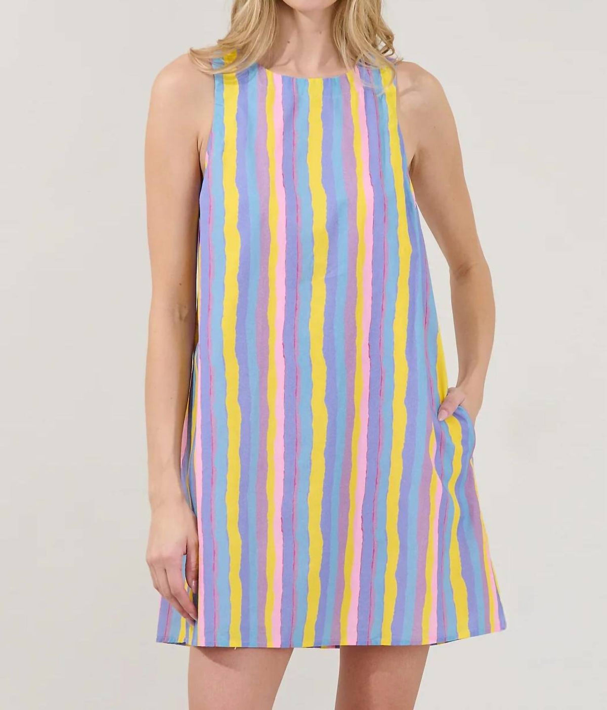 Sugarlips - Dillary Striped Shift Mini Dress