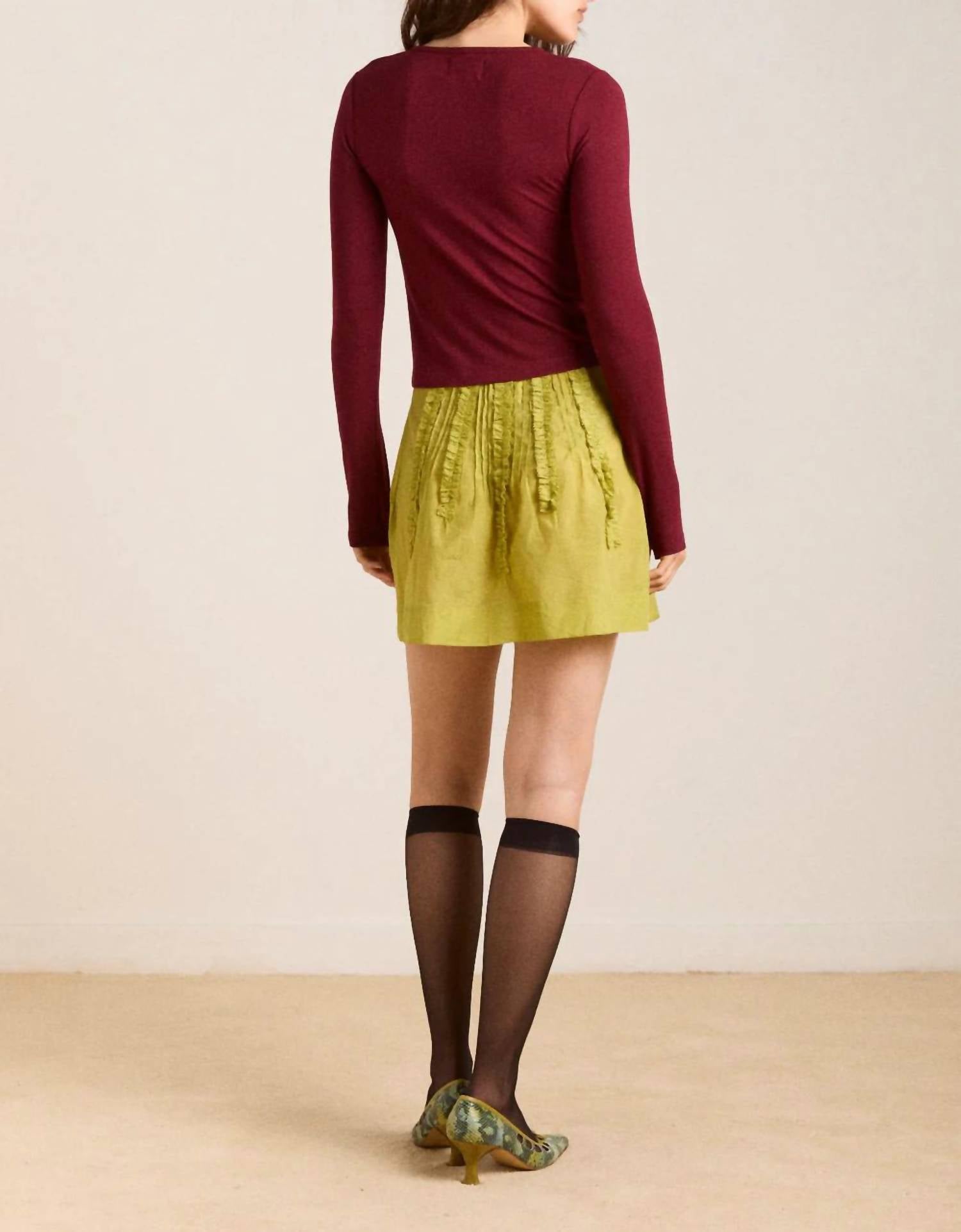 Damson Madder - Glinda Ruffle Mini Skirt