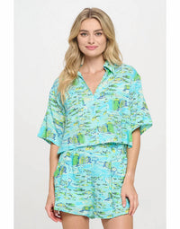 Meet Me In Santorini - Shoreline Top
