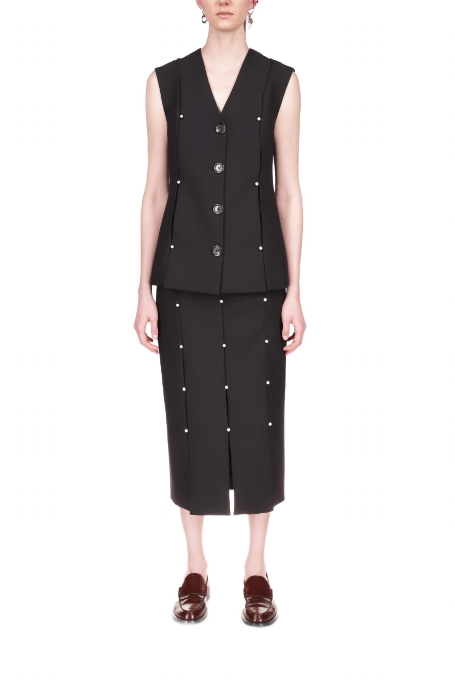 Marina Moscone - Carwash Tubino Pearl Midi Skirt