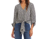 Karen Kane - Blouson Sleeve Tie-Front Top