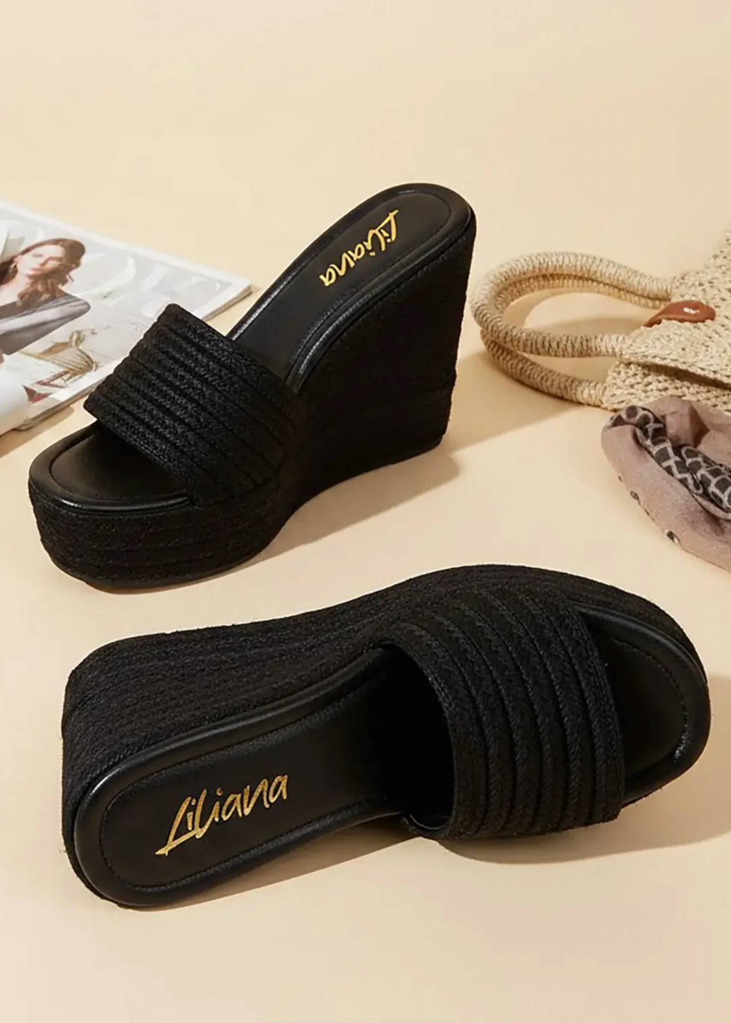Liliana - Women's Juliet Raffia Wedge Sandal