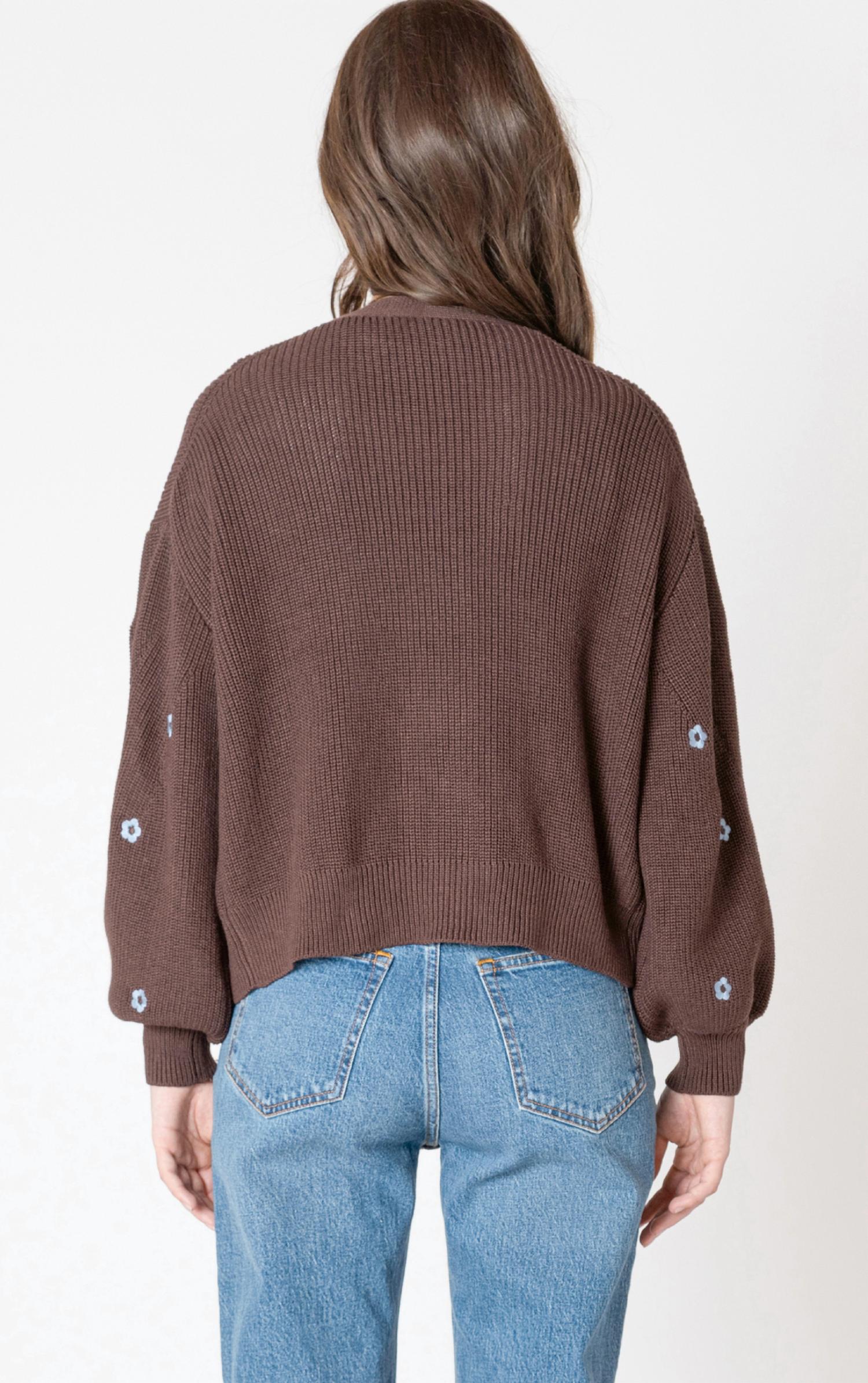 Dex - Embroidered Open Cardigan