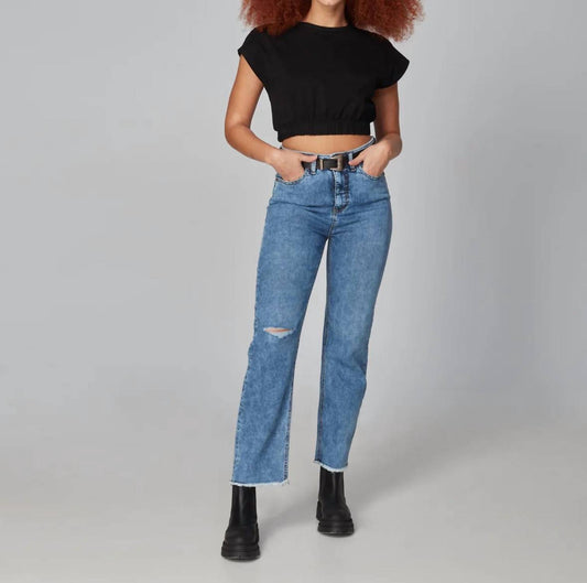 Lola Jeans - Denver High-waisted Straight-leg Ripped Jeans