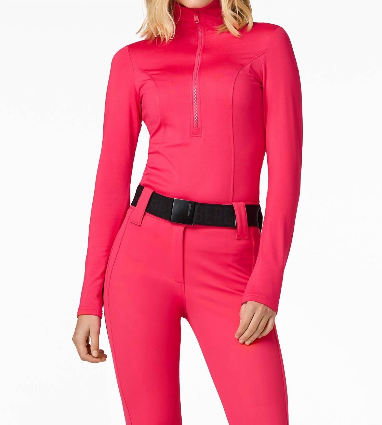 Goldbergh Serena Ski Base Layer Top in italian rose - women's sweater