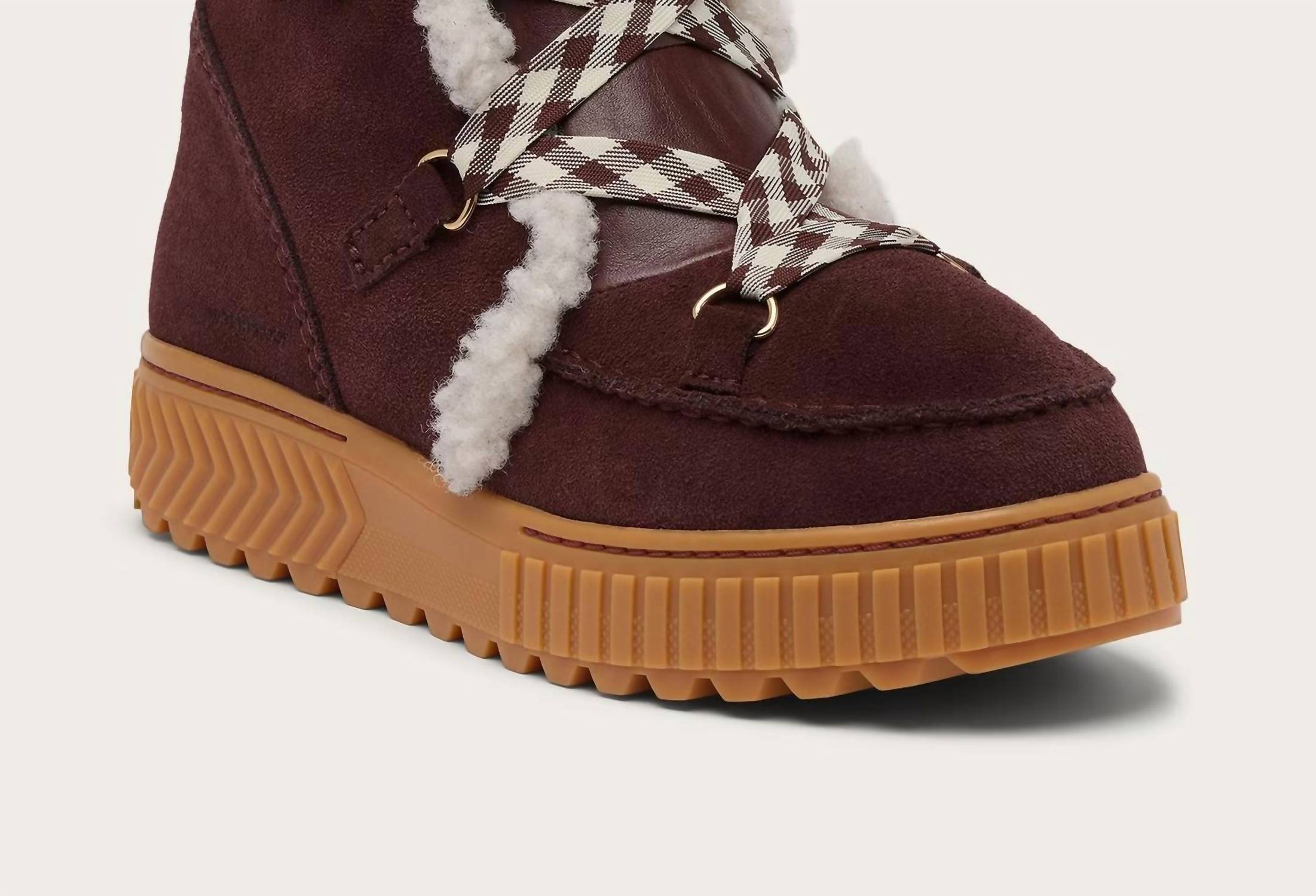 SOREL Women's Ona Ave Alpine Waterproof Boot in redwood gum - women's shoe - detail view