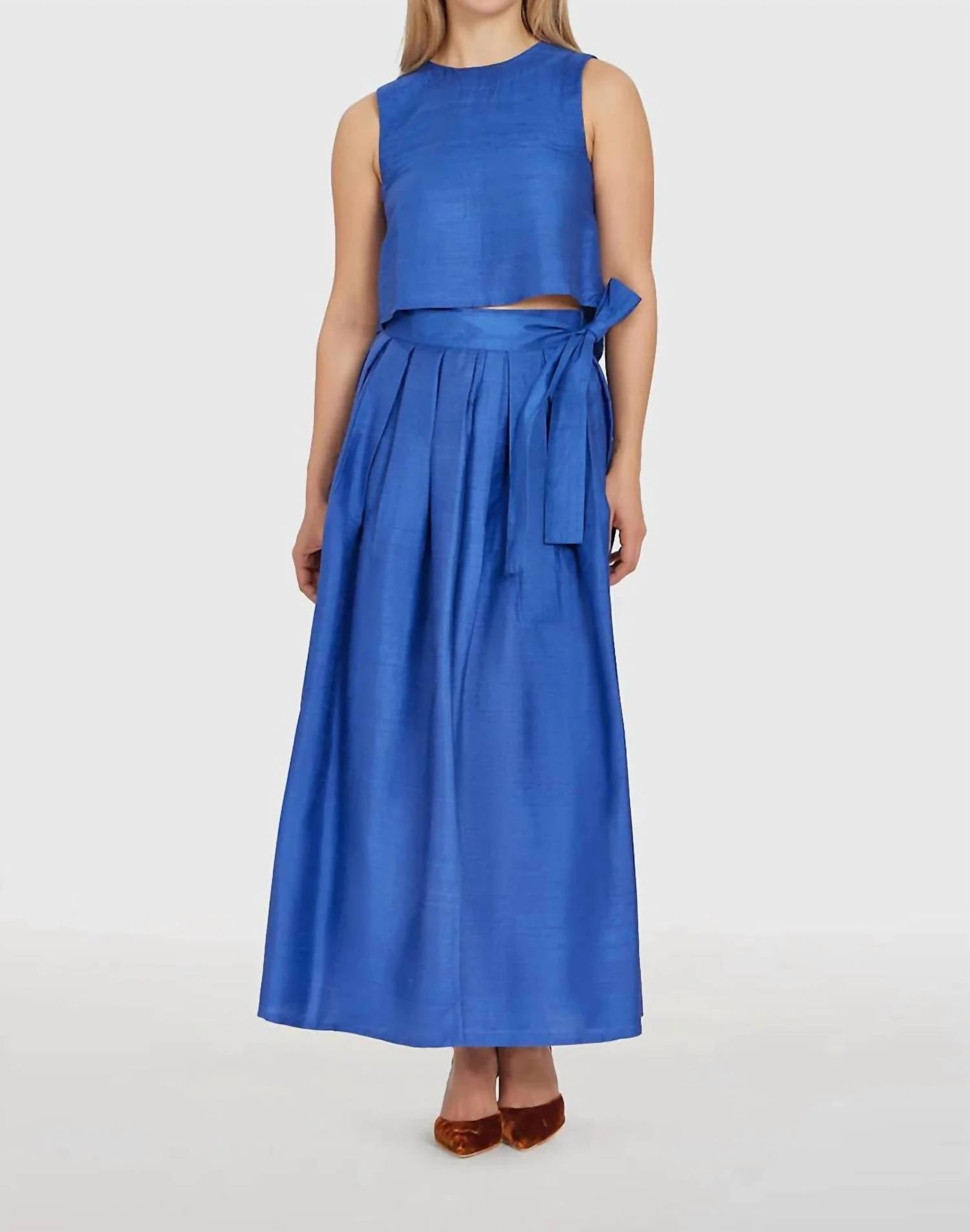 Livro Solid Silk Set in blue - women's sleepwear