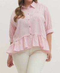Entro - Sweetheart Gingham Top