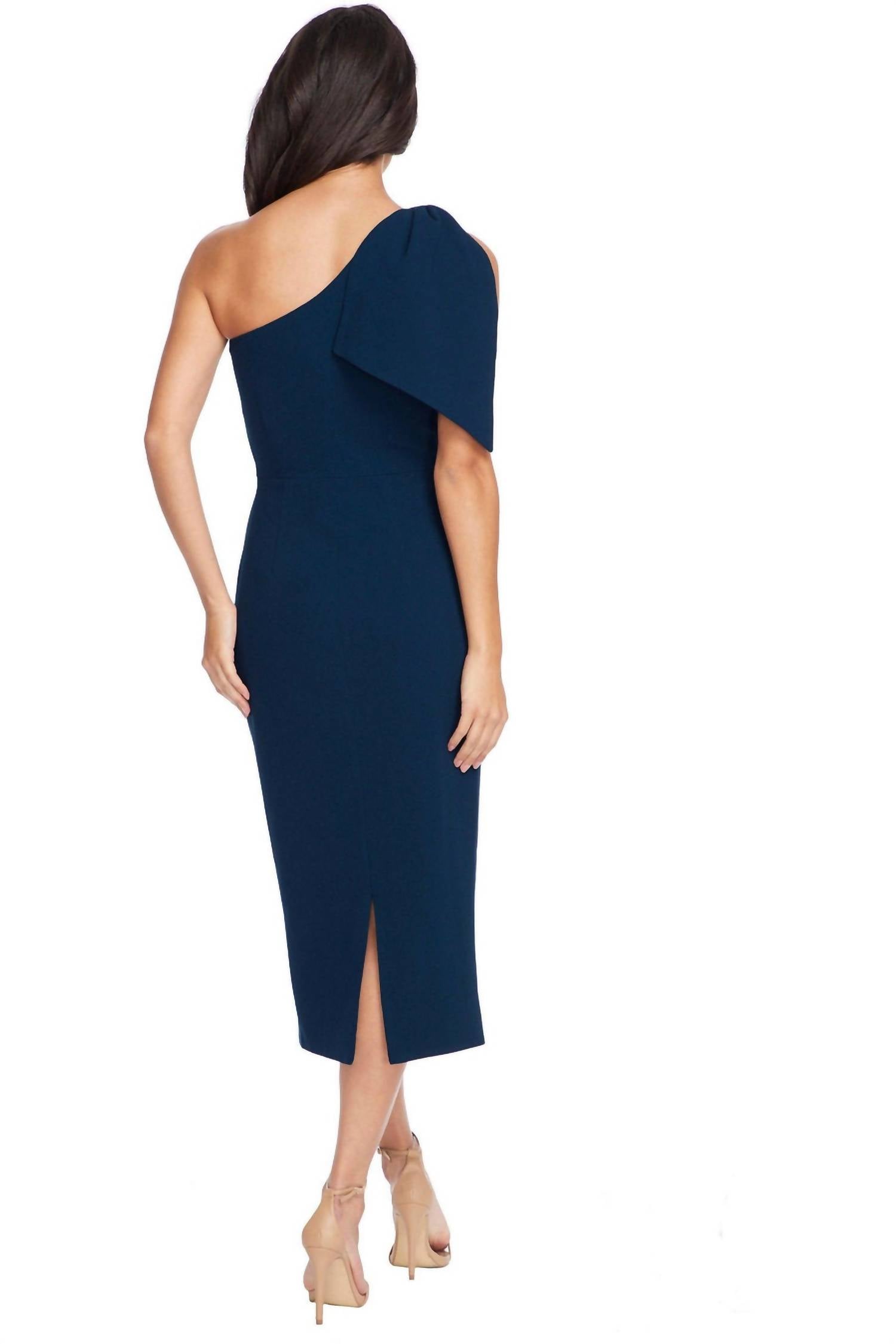 Dress The Population - Tiffany One-shoulder Midi Dress