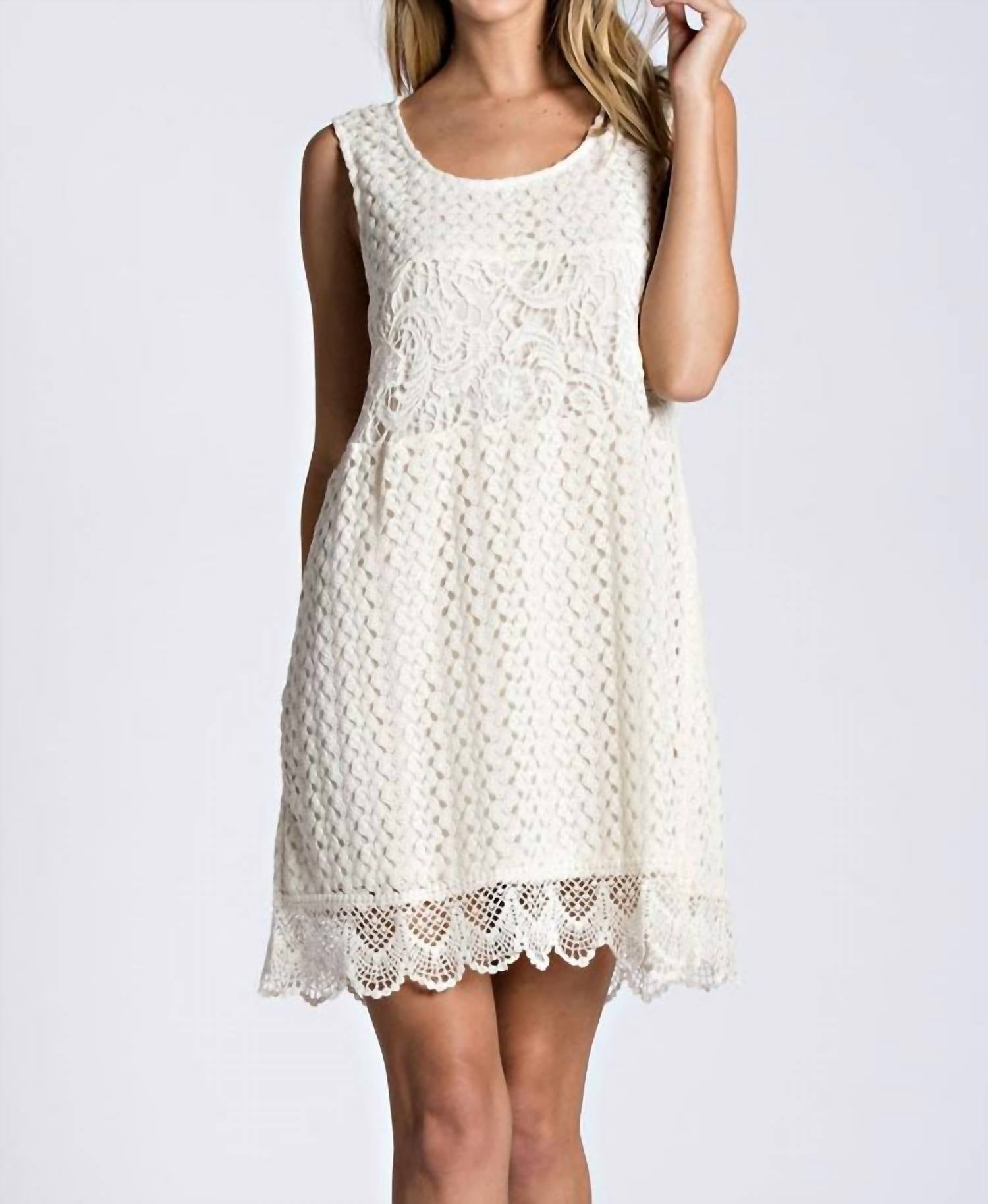 Kori - Lace Detailed Shift Mini Dress