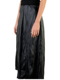 THML Long Leather Skirt in black - women's skirt