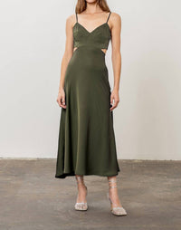 Moon River - Cut Out Slip Midi Dress