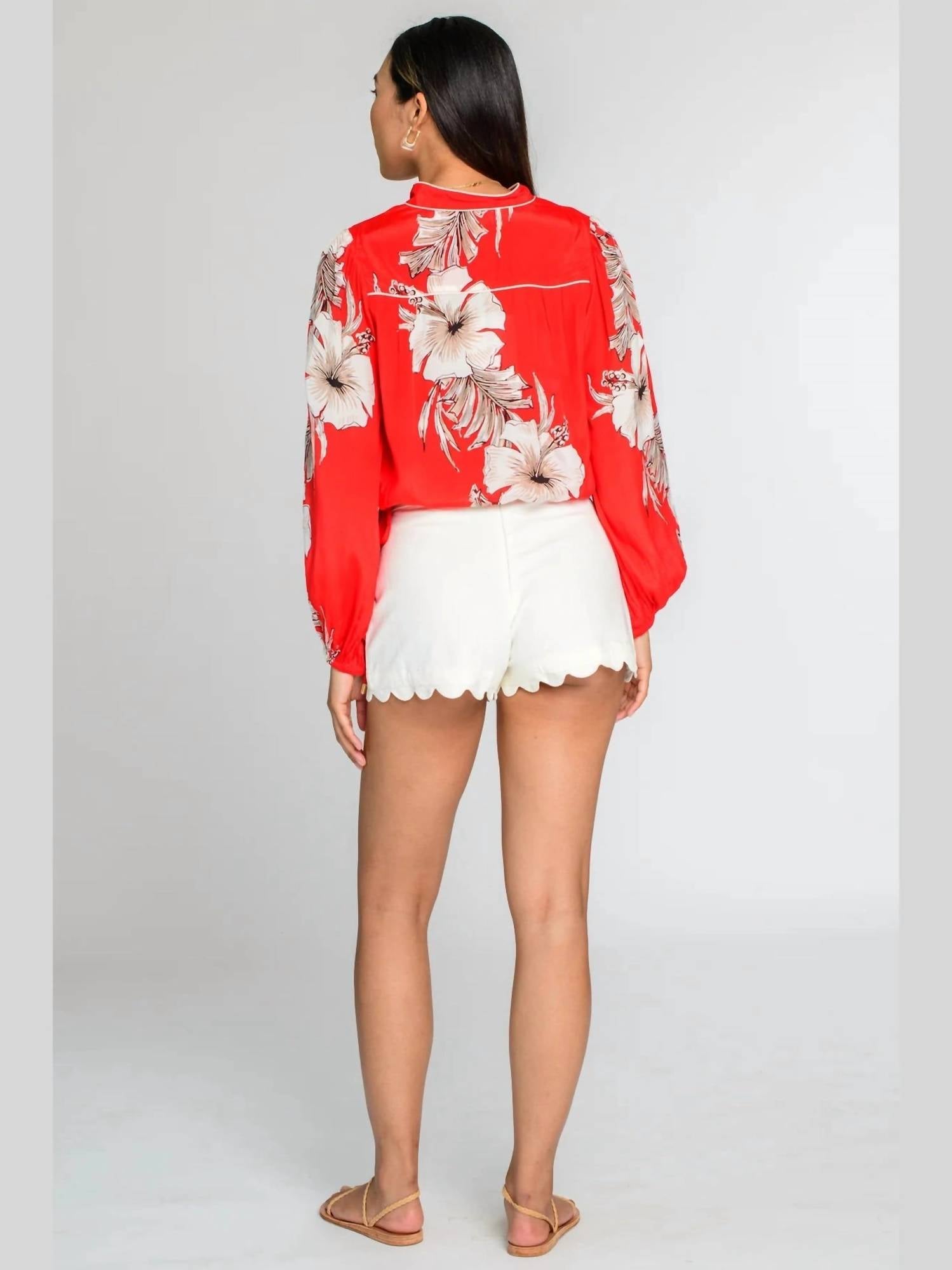 Elizabeth James The Label - Jojo Ric-rac Scallop Hem Shorts