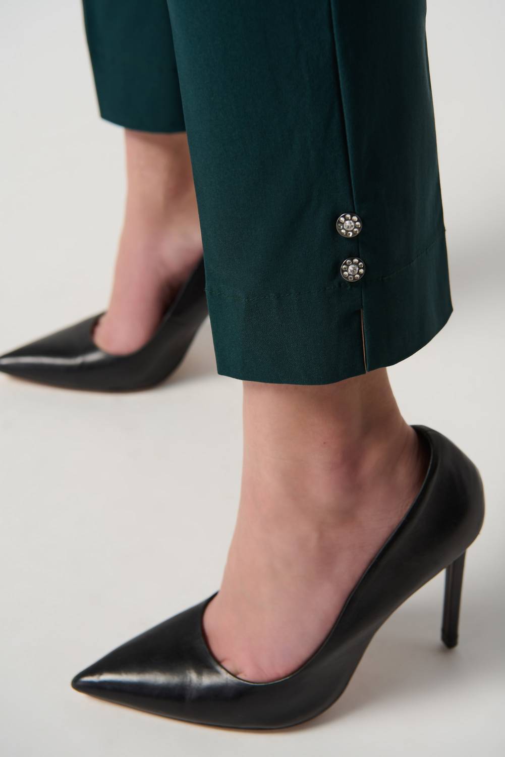 Joseph Ribkoff Slim Formal Ankle Pull On Pants in emerald - women's pants - alternate view
