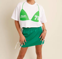 Hype And Vice - HOT FOR HERD CROPPED RAW HEM TEE