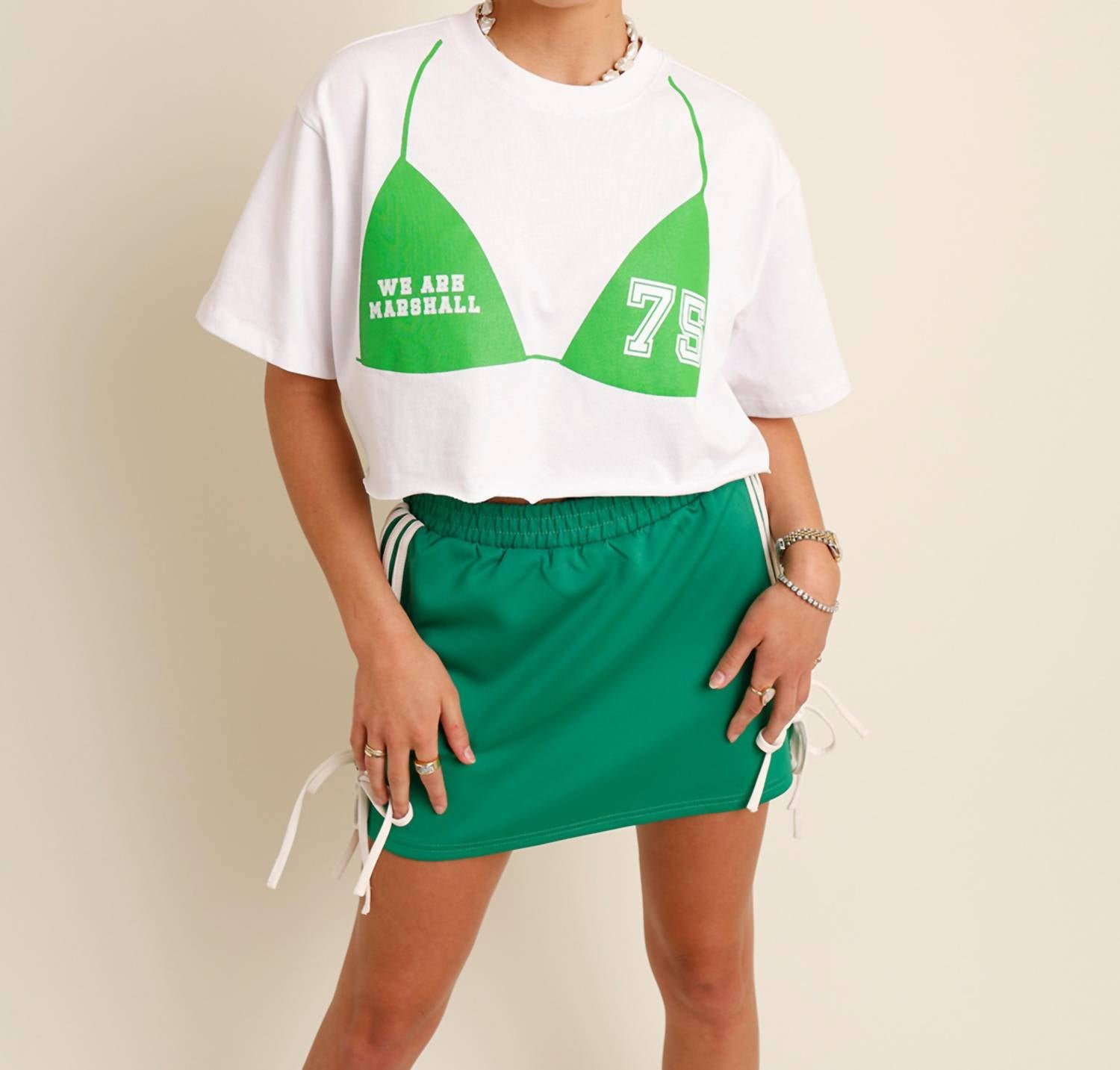 Hype And Vice - HOT FOR HERD CROPPED RAW HEM TEE