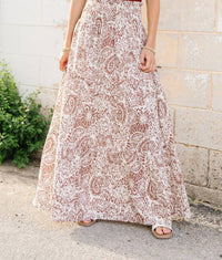 Mikarose Waverly Maxi Skirt in rust - women's skirt - view 5