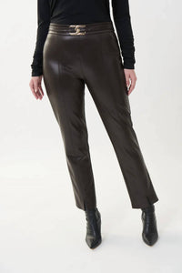 Joseph Ribkoff - BELTED LEATHERETTE PANT