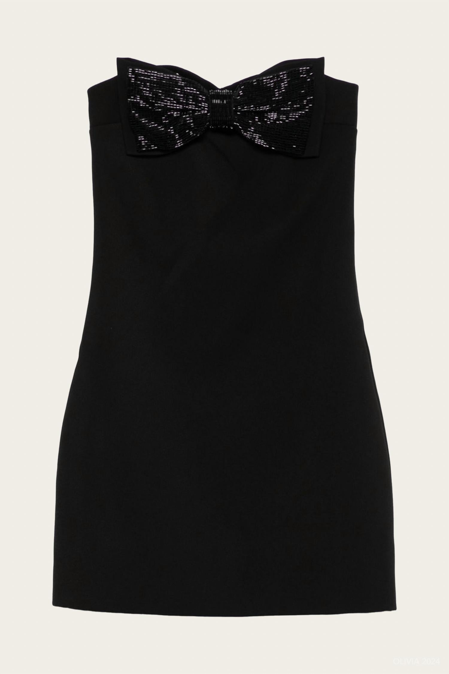 Self-Portrait - Crepe Bandeau Mini Dress